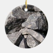 Loose Granite Rock Keramisch Ornament (Achterkant)