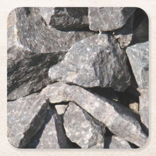 Loose Granite Rock Vierkante Kartonnen Onderzetter