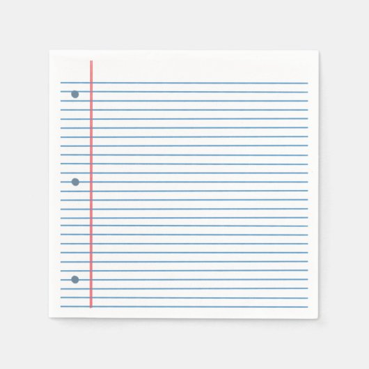 Loose Leaf Lunch Paper Napkin voor Terug naar Scho Servet (Voorkant)