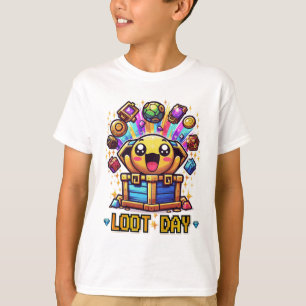 Loot Day Gaming Schatkist Grafisch T-shirt