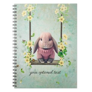 Lop Ear Bunny Swinging Flower Vine Notitieboek