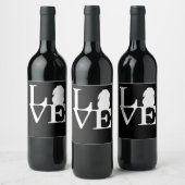 Lop Rabbit Lover I Love Bunnies Graphic Wijn Etiket (Flessen)