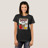 Lopard Heart Sped Teacher Teacher Terug naar schoo T-shirt (Voorkant volledig)