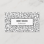 Lopard Modern Animal Print Social Media Icons Visitekaartje (Voorkant)