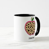 Lopard Print Apple-leraar Mok (Voorkant rechts)