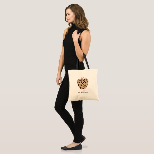 Lopard Print Apple-leraar Tote Bag (Voorkant (model))