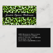 Lopard Print Modern Professional Visitekaartjes (Voorkant / Achterkant)