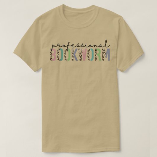 Lopard Professional Bookworm Funny Reader Book Lo T-shirt (Design voorkant)