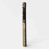 Lopard Spot Gold Glitter Rhinestone PRINT Case-Mate iPhone Case (Achterkant/links)