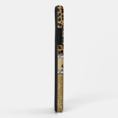 Lopard Spot Gold Glitter Rhinestone PRINT Case-Mate iPhone Case (Achterkant/rechts)