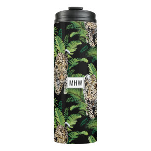 Lopards Pattern aangepaste monogram tumbler Thermosbeker