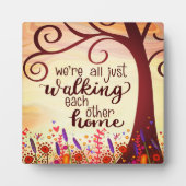  lopen elkaar thuis Inspirerend Fotoplaat (Voorkant)