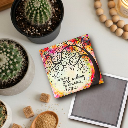 Lopen elkaar thuis magneet