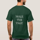 Lopen het T-shirt met praatje (groen) (Achterkant)