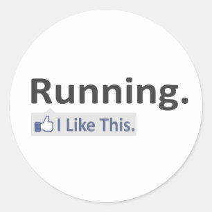 Lopen...ik vind dit leuk ronde sticker