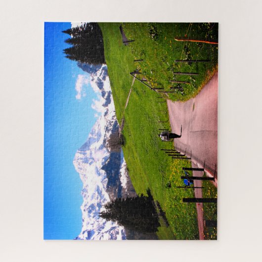 Lopen in de Zwitserse Alpen Legpuzzel (Verticaal)