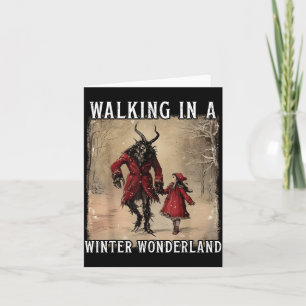 Lopen In Een Winter Wonderland Krampus Enge Horr Kaart