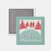 Lopen in een winterland magneet (Voorkant / Achterkant)