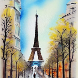 Lopen in Parijs Poster