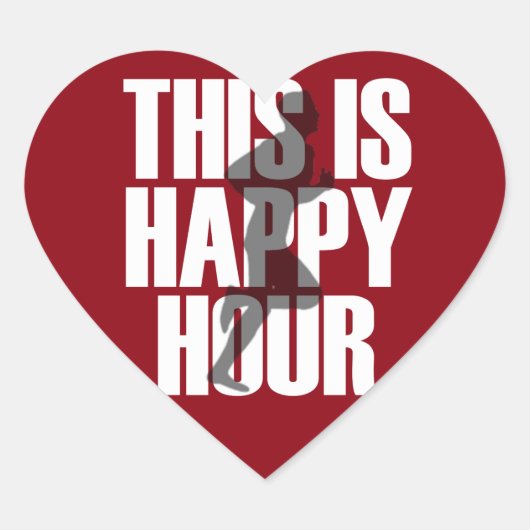 Lopen is een vrolijk uur hart sticker (Voorkant)