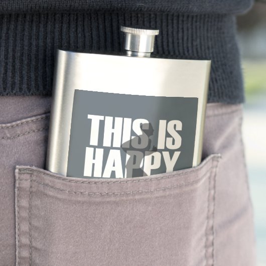 Lopen is een vrolijk uur heupfles (Voorbeeld)