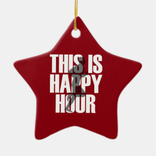 Lopen is een vrolijk uur keramisch ornament