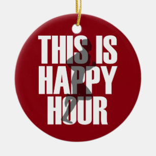 Lopen is een vrolijk uur keramisch ornament