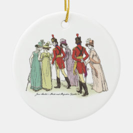Lopen met officieren - Jane Austen Pride & Prejudi Keramisch Ornament