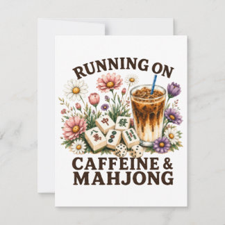 Lopen op cafeïne & Mahjong Bedankkaart