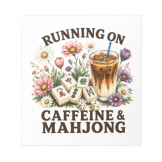 Lopen op cafeïne & Mahjong Notitieblok