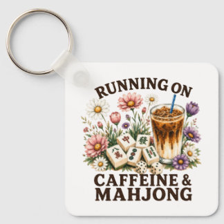 Lopen op cafeïne & Mahjong Sleutelhanger
