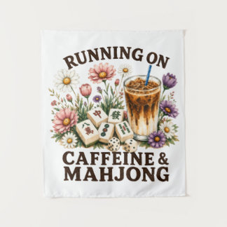 Lopen op cafeïne & Mahjong Wandkleed
