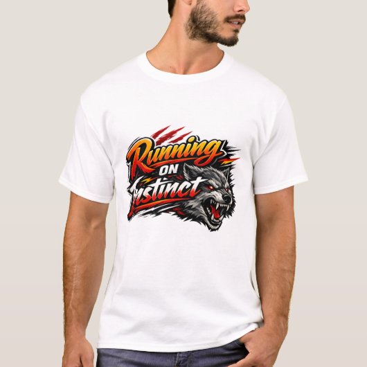 Lopen op instinct t-shirt (Voorkant)