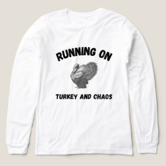 Lopen op kalkoen en chaos | Grappige Thanksgiving  Tri-Blend Shirt