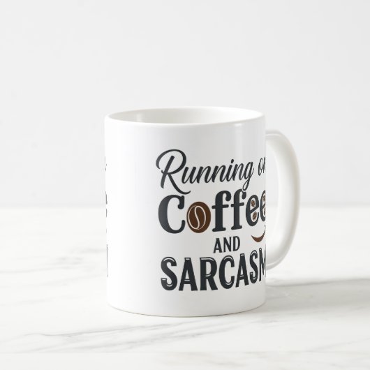 Lopen op koffie en sarcasme Mok (Voorkant rechts)