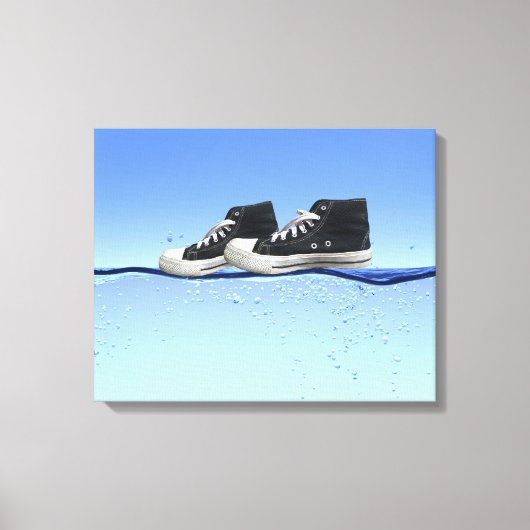 Lopen op water canvas afdruk (Voorkant)