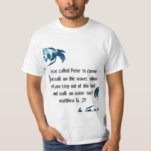 Lopen op water t-shirt (Voorkant)