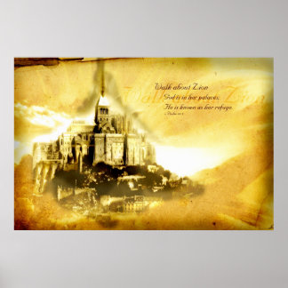 Lopen over Zion Poster