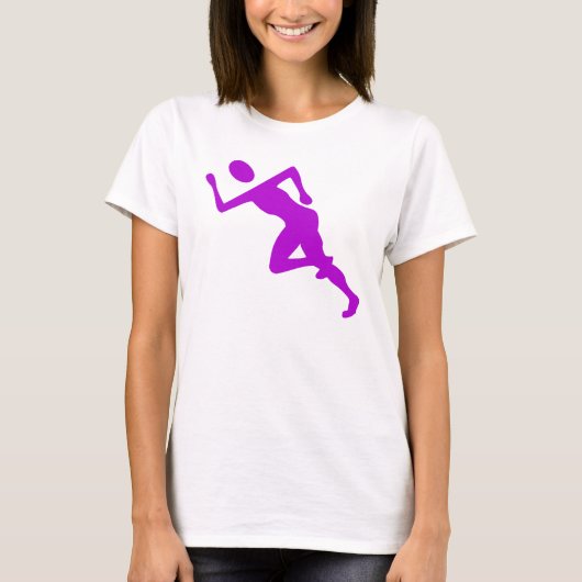 Lopen - Paars T-shirt (Voorkant)