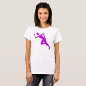 Lopen - Paars T-shirt (Voorkant volledig)