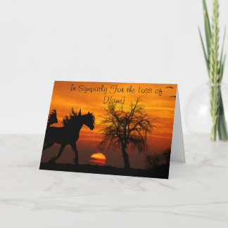 Lopen van het paard Vrij bij Zonsondergang Kaart