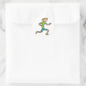 Lopend en Jogging Ronde Sticker (Tas)