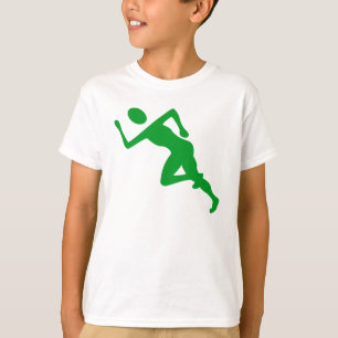 Lopend - groen gras t-shirt