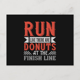 Lopend - loop alsof er donuts zijn briefkaart