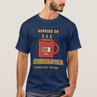 Lopend op Bouwvakkers Thee T-shirt