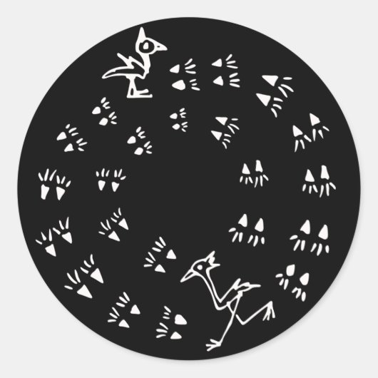 Lopend Ronde Sticker (Voorkant)