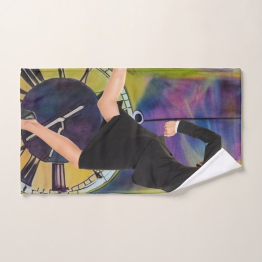 Lopend uit tijd bad handdoek (Handdoek)