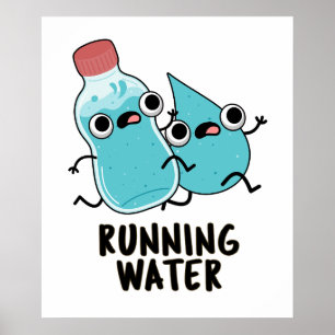 Lopend Water Grappige Water Pun Poster