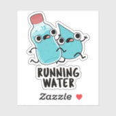 Lopend Water Grappige Water Pun Sticker (Vel)