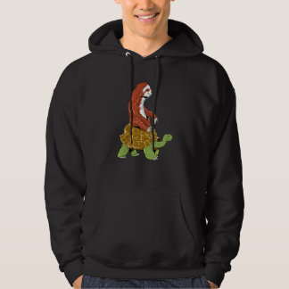 Lopend Wilde Luiaard Rijdt Schildpad Tee Turtle Hoodie